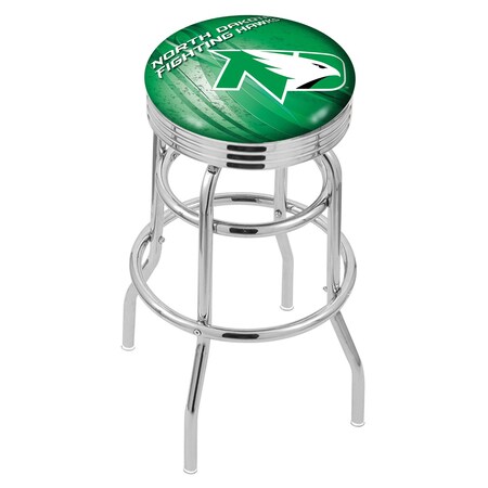 Holland Bar Stool Co 30" Chrome 2-Ring North Dakota Swivel Bar Stool, Accent Ring L7C3C30NorDak-D2